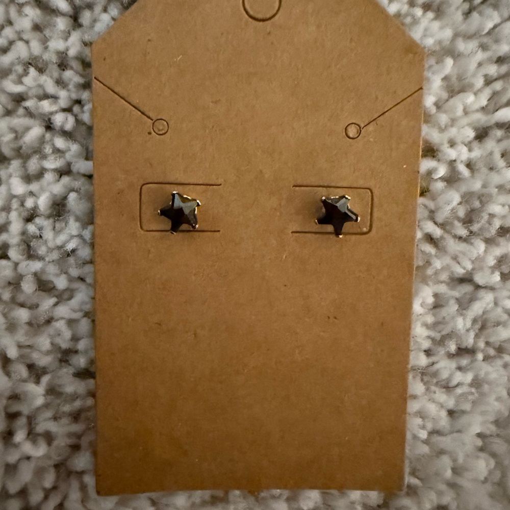Black Star Stud Earrings